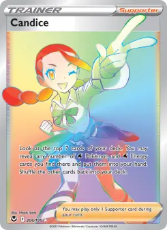 Pokémon-Karte Candice 204/195