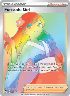 Pokémon-Karte Furisode Girl 205/195