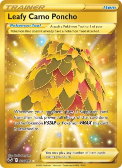 Pokémon-Karte Leafy Camo Poncho 214/195