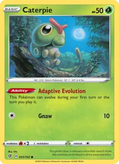 Pokémon-Karte Caterpie 001/192
