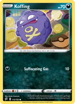 Pokémon-Karte Koffing 112/192