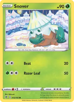 Pokémon-Karte Snover 012/192