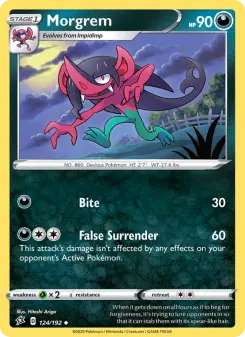 Pokémon-Karte Morgrem 124/192