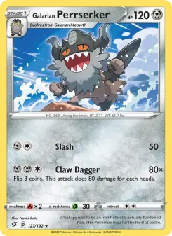 Pokémon-Karte Galarian Perrserker 127/192