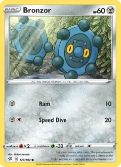 Pokémon-Karte Bronzor 129/192