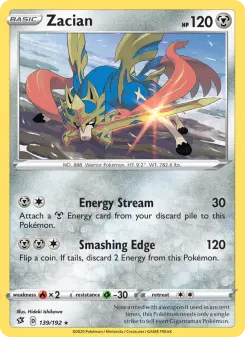 Pokémon-Karte Zacian 139/192