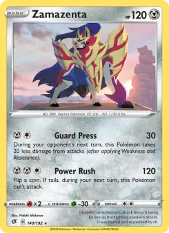 Pokémon-Karte Zamazenta 140/192