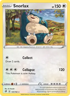 Pokémon-Karte Snorlax 141/192