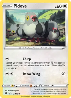 Pokémon-Karte Pidove 143/192