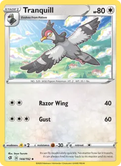 Pokémon-Karte Tranquill 144/192
