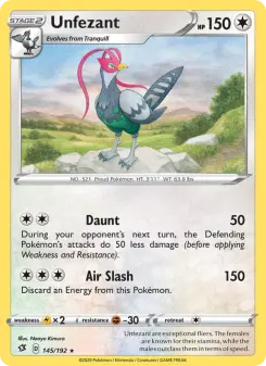 Pokémon-Karte Unfezant 145/192