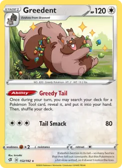 Pokémon-Karte Greedent 152/192