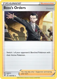 Pokémon-Karte Boss's Orders (Giovanni) 154/192