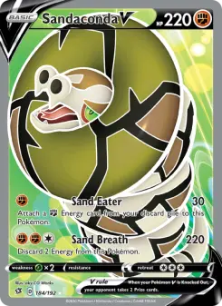 Pokémon-Karte Sandaconda V 184/192