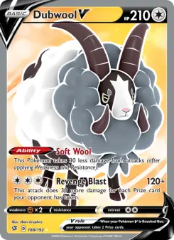 Pokémon-Karte Dubwool V 188/192