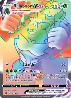 Pokémon-Karte Rillaboom VMAX 193/192