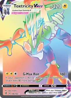 Pokémon-Karte Toxtricity VMAX 196/192