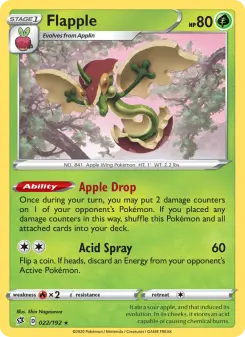 Pokémon-Karte Flapple 022/192