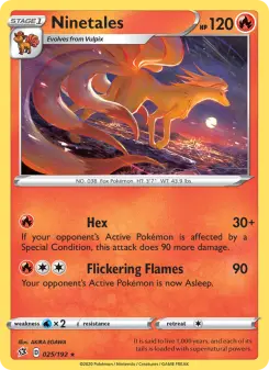 Pokémon-Karte Ninetales 025/192