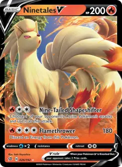 Pokémon-Karte Ninetales V 026/192