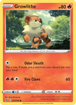 Pokémon-Karte Growlithe 027/192