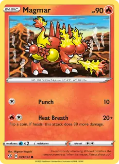 Pokémon-Karte Magmar 029/192