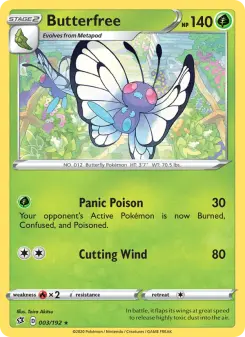 Pokémon-Karte Butterfree 003/192