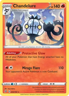Pokémon-Karte Chandelure 033/192