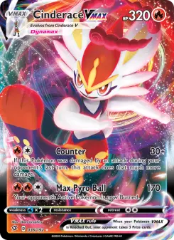 Pokémon-Karte Cinderace VMAX 036/192