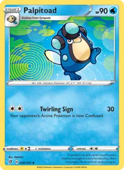 Pokémon-Karte Palpitoad 045/192