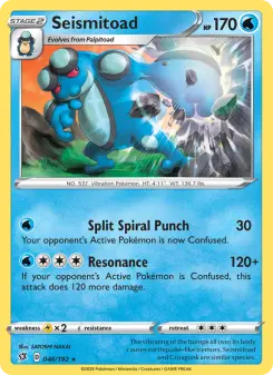 Pokémon-Karte Seismitoad 046/192