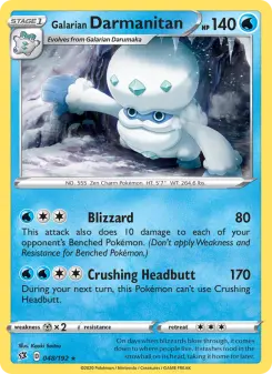 Pokémon-Karte Galarian Darmanitan 048/192