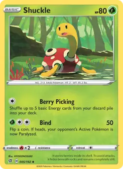 Pokémon-Karte Shuckle 005/192