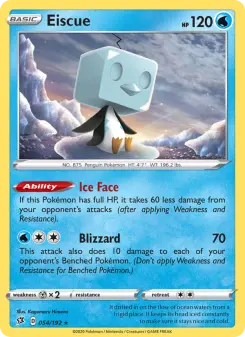 Pokémon-Karte Eiscue 054/192