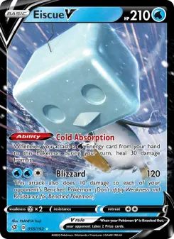 Pokémon-Karte Eiscue V 055/192
