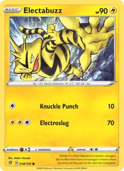 Pokémon-Karte Electabuzz 058/192