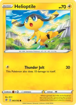 Pokémon-Karte Helioptile 063/192