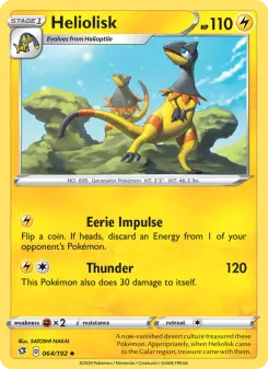 Pokémon-Karte Heliolisk 064/192