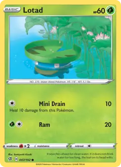 Pokémon-Karte Lotad 007/192