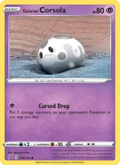 Pokémon-Karte Galarian Corsola 078/192