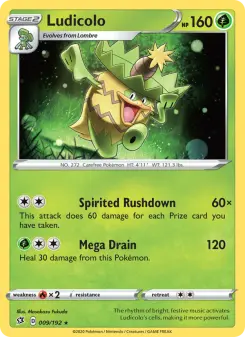 Pokémon-Karte Ludicolo 009/192