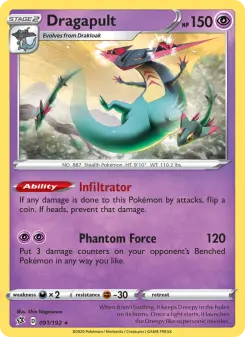 Pokémon-Karte Dragapult 091/192