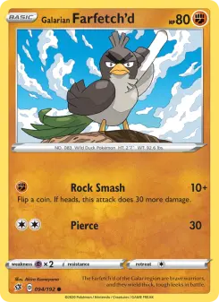 Pokémon-Karte Galarian Farfetch'd 094/192