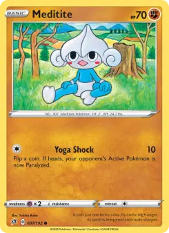 Pokémon-Karte Meditite 097/192