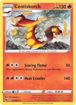Pokémon-Karte Centiskorch 010/073