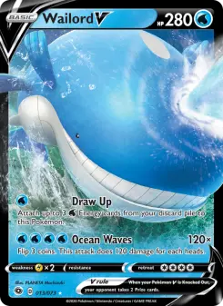 Pokémon-Karte Wailord V 013/073