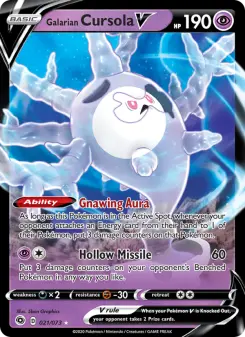 Pokémon-Karte Galarian Cursola V 021/073