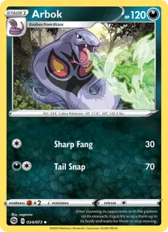 Pokémon-Karte Arbok 034/073