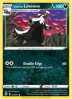 Pokémon-Karte Galarian Linoone 036/073