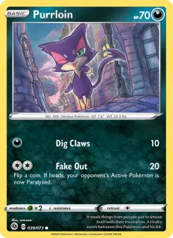Pokémon-Karte Purrloin 039/073